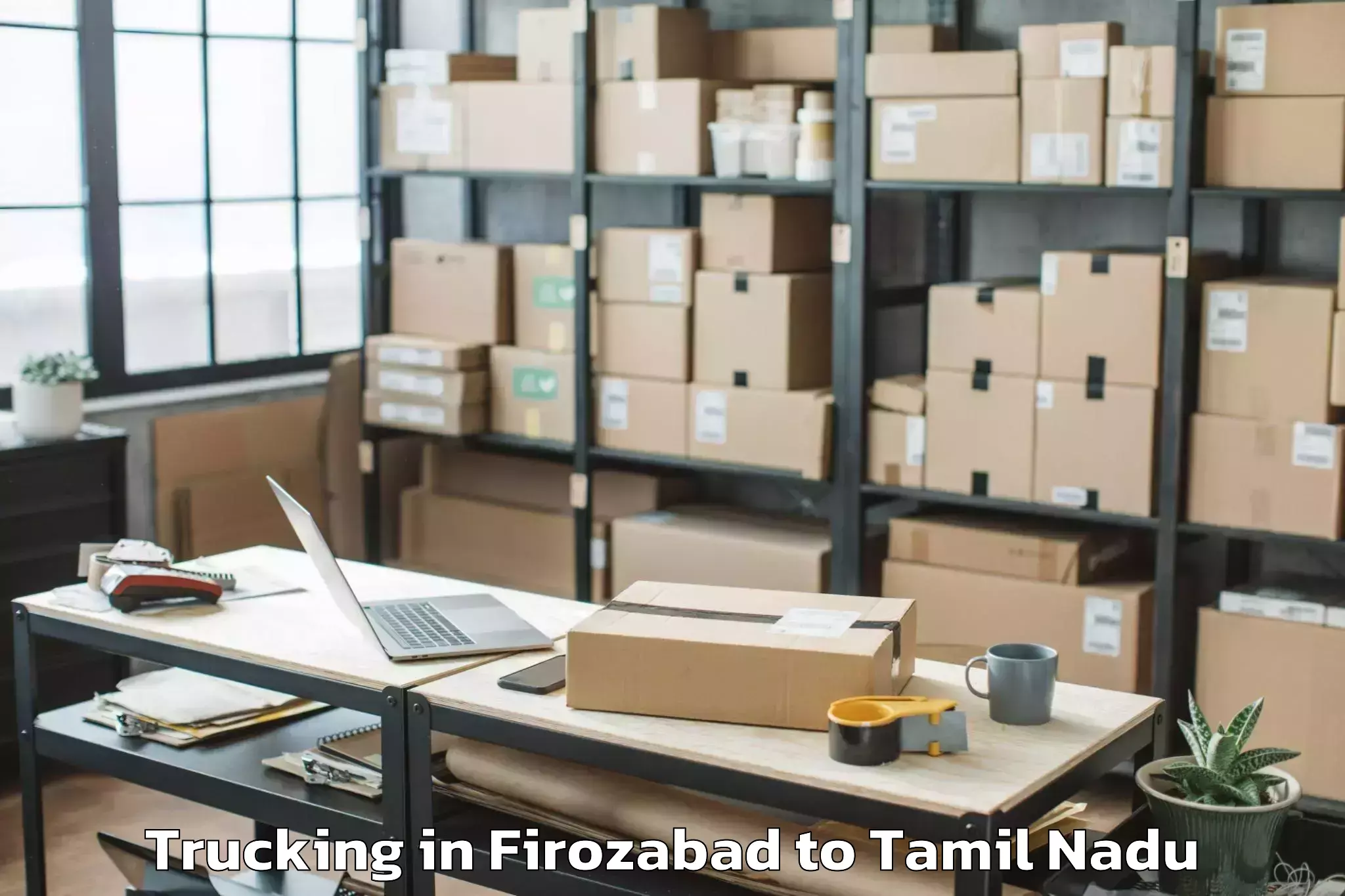 Comprehensive Firozabad to Chennai Marina Mall Trucking